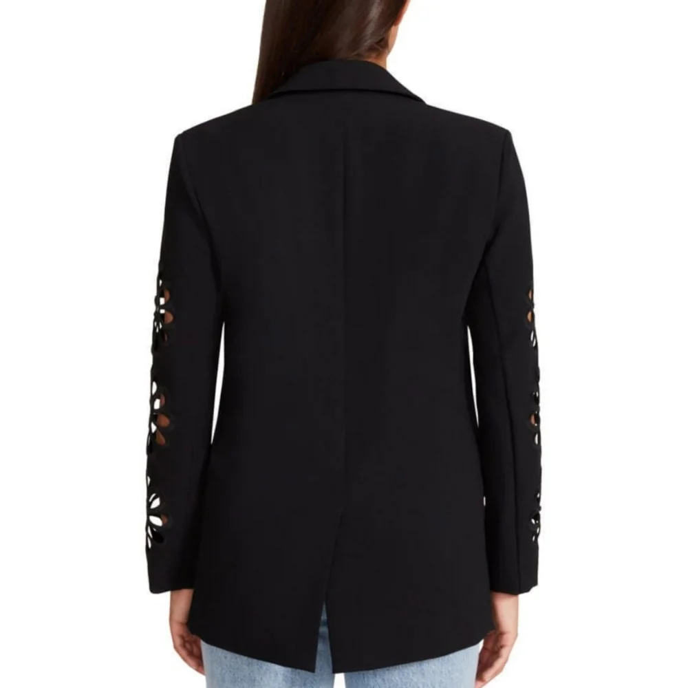NWT BB DAKOTA x STEVE MADDEN Black Eyelet Cutout Blazer - Picture 2 of 9